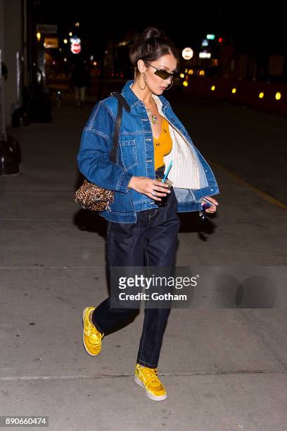 Bella Hadid is seen in Brooklyn on December 11, 2017 in New York City.