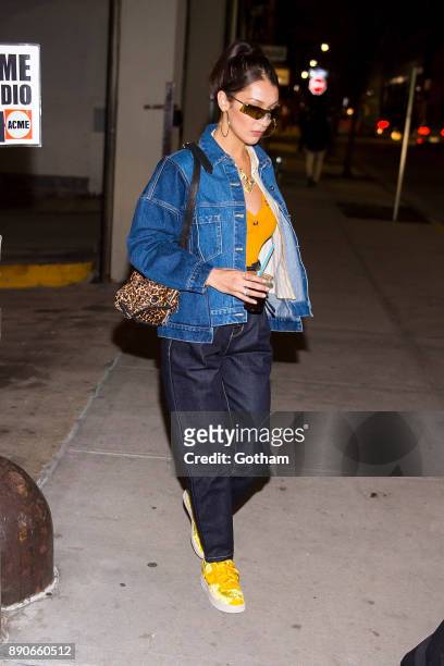Bella Hadid is seen in Brooklyn on December 11, 2017 in New York City.