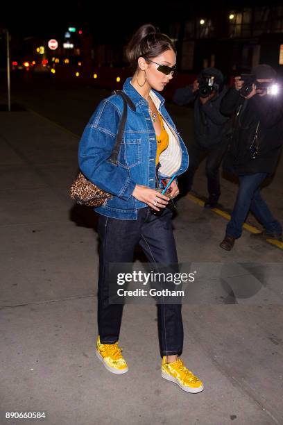 Bella Hadid is seen in Brooklyn on December 11, 2017 in New York City.