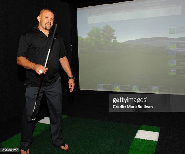 Fighter Chuck Liddell in Backstage Creations at the American Century Golf Tournament - Day 2 held on July 16, 2009 in Stateline, Nevada.