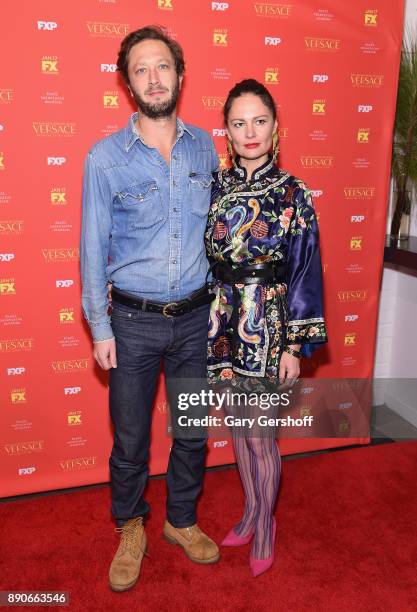 Actor Ebon Moss-Bachrach and director Yelena Yemchuk attend "The Assassination Of Gianni Versace: American Crime Story" New York screening at...