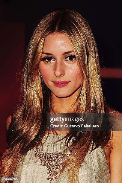 Personality Olivia Palermo attends the Tibi 2010 fashion show during Mercedes-Benz Fashion Week Swim at Cabana Grande at The Raleigh on July 16, 2009...