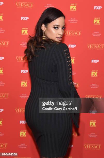 Actress Dascha Polanco attends "The Assassination Of Gianni Versace: American Crime Story" New York screening at Metrograph on December 11, 2017 in...