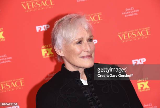 Actress Glenn Close attends "The Assassination Of Gianni Versace: American Crime Story" New York screening at Metrograph on December 11, 2017 in New...