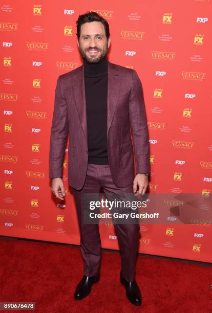 Actor Edgar Ramirez attends "The Assassination Of Gianni Versace: American Crime Story" New York screening at Metrograph on December 11, 2017 in New...