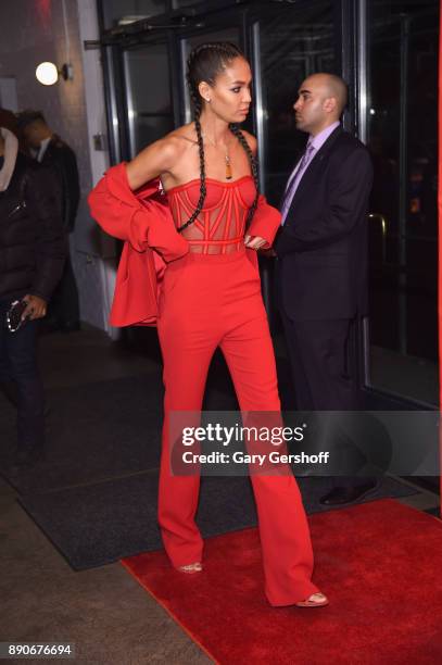 Model Joan Smalls attends "The Assassination Of Gianni Versace: American Crime Story" New York screening at Metrograph on December 11, 2017 in New...