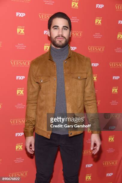 Actor Darren Criss attends "The Assassination Of Gianni Versace: American Crime Story" New York screening at Metrograph on December 11, 2017 in New...