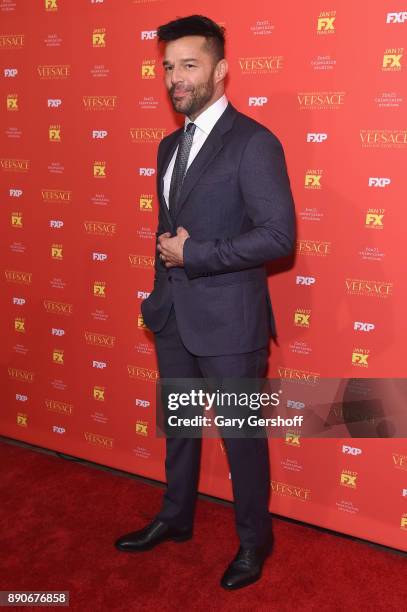 Actor Ricky Martin attends "The Assassination Of Gianni Versace: American Crime Story" New York screening at Metrograph on December 11, 2017 in New...