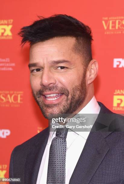 Actor Ricky Martin attends "The Assassination Of Gianni Versace: American Crime Story" New York screening at Metrograph on December 11, 2017 in New...