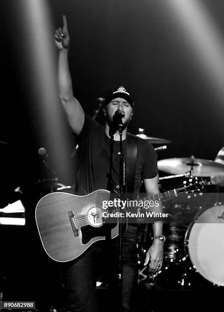 Singer Luke Bryan performs onstage for Citi Sound Vault at The Belasco Theater on December 11, 2017 in Los Angeles, California.