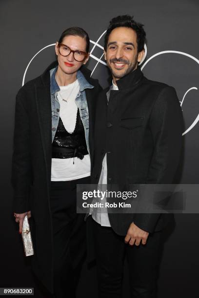 Jenna Lyons and Amir Arison attend the New York Premiere of "Phantom Thread" at Harold Pratt House on December 11, 2017 in New York City.