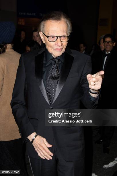 Larry King is seen in Midtown on December 11, 2017 in New York, New York.