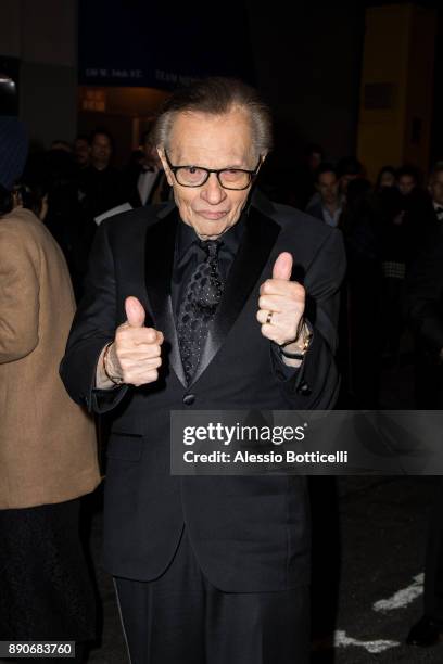 Larry King is seen in Midtown on December 11, 2017 in New York, New York.