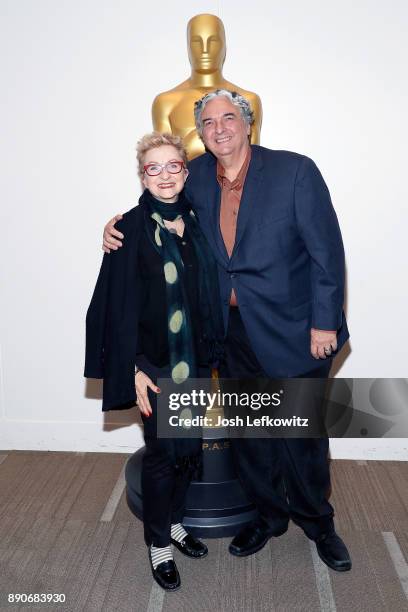Writer/Producer Anna Thomas and director Gregory Nava attend the "El Norte" screening at the Academy Of Motion Picture Arts And Sciences on December...