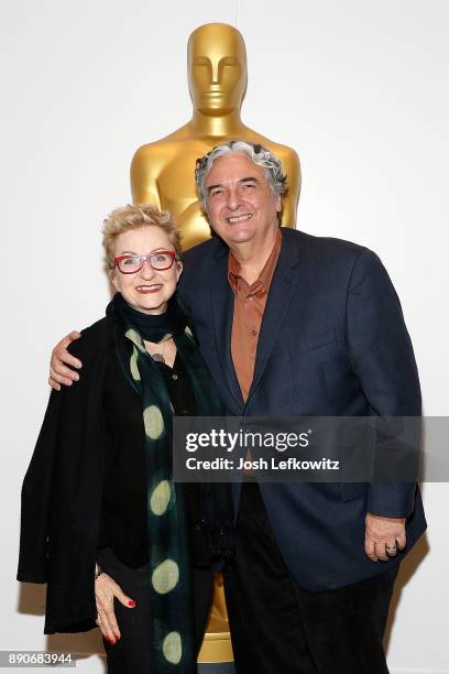 Writer/Producer Anna Thomas and director Gregory Nava attend the "El Norte" screening at the Academy Of Motion Picture Arts And Sciences on December...