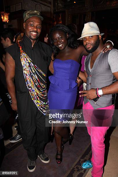 Tyson Perez, Zandile Blay and Mal Sirrah attend the Power40 at The Gates on July 16, 2009 in New York City.