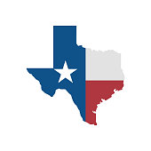 Texas map icon. Vector illustration