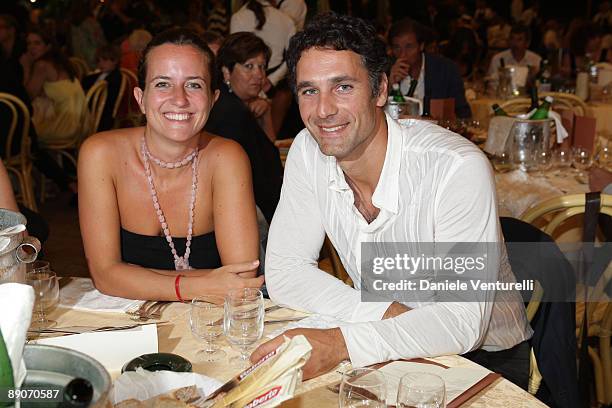Raul Bova and Chiara Giordano attend day five of the Ischia Global Film And Music Festival on July 16, 2009 in Ischia, Italy.