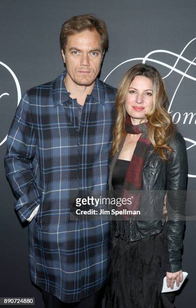 Actor Michael Shannon and Kate Arrington attend the "Phantom Thread" New York premiere at Harold Pratt House on December 11, 2017 in New York City.