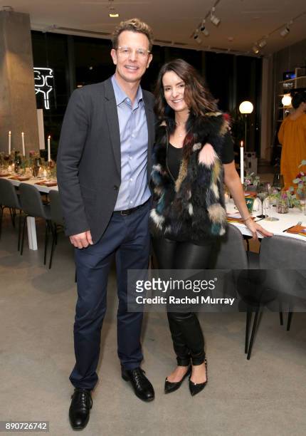 Domino CEO Nathan Coyle and Samie Barrat the Domino Outpost + CB2 Influencer Dinner at Fred Segal on December 11, 2017 in Los Angeles, California.