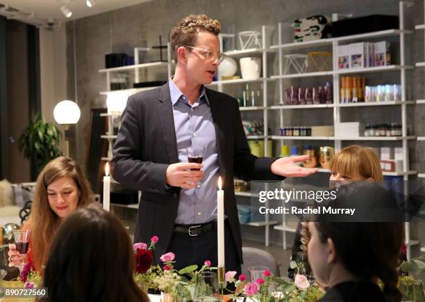 Domino CEO Nathan Coyle at the Domino Outpost + CB2 Influencer Dinner at Fred Segal on December 11, 2017 in Los Angeles, California.