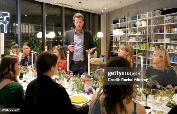 Domino CEO Nathan Coyle at the Domino Outpost + CB2 Influencer Dinner at Fred Segal on December 11, 2017 in Los Angeles, California.