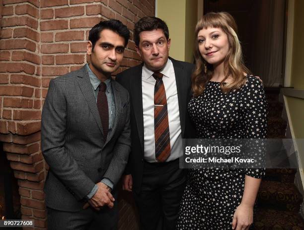 Actor Kumail Nanjiani, director Michael Showalter, and actress Emily V. Gordon attend The Big Sick Cocktail Reception at The Chateau Marmont on...