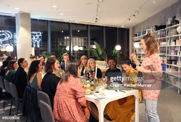 Guests attend the Domino Outpost + CB2 Influencer Dinner at Fred Segal on December 11, 2017 in Los Angeles, California.