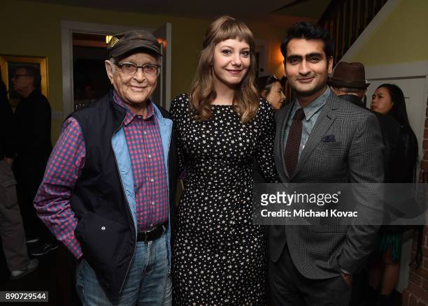 Norman Lear, Emily V. Gordon, and Kumail Nanjiani attend The Big Sick Cocktail Reception at The Chateau Marmont on December 11, 2017 in Los Angeles,...