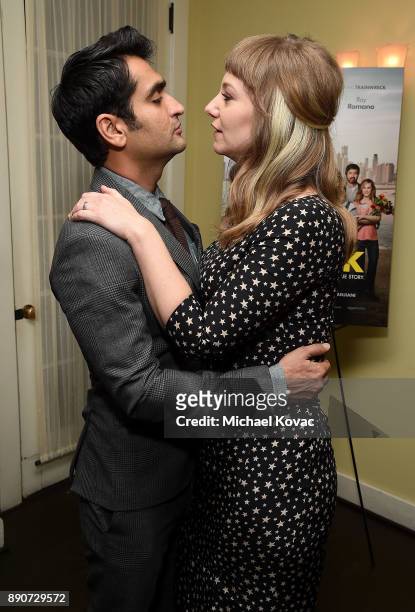 Actors Kumail Nanjiani and Emily V. Gordon attend The Big Sick Cocktail Reception at The Chateau Marmont on December 11, 2017 in Los Angeles,...