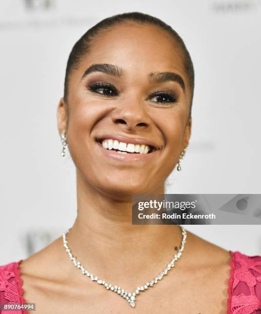 Ballet dancer Misty Copeland attends the American Ballet Theatre's annual Holiday Benefit Dinner and Performance at The Beverly Hilton Hotel on...