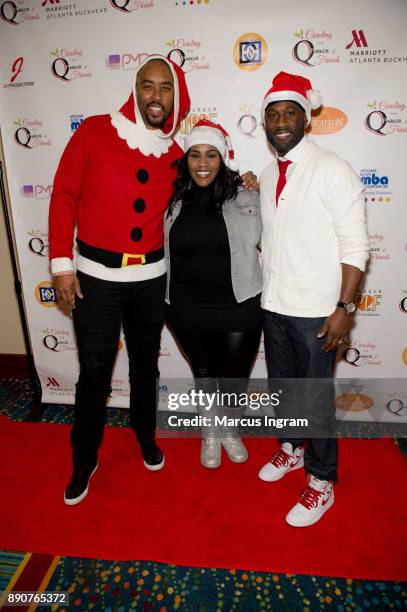 Montell Jordan, Kelly Price, and Q Parker attend the '5th Annual Caroling with Q Parker and Friends' at Atlanta Marriott Buckhead on December 11,...