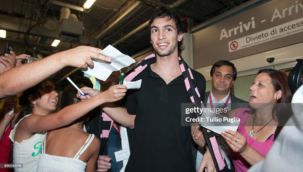 Javier Pastore's First Day With U.S. Citta Di Palermo