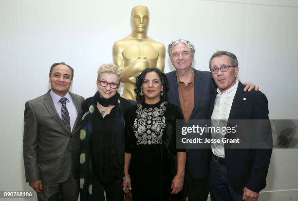 Actor David Villalpando, writer/producer Anna Thomas, actress Zaide Silvia Gutierrez, director Gregory Nava and production designer Dave Wasco attend...