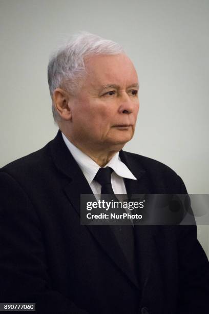 Leader of Polish now ruling 'Law and Justice' party Jaroslaw Kaczynski during the new Polish Government appointment ceremony in Presidential Palace...