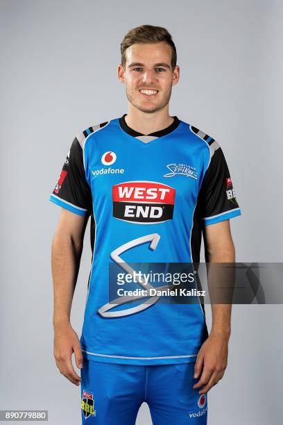 Nick Winter poses during the Adelaide Strikers Big Bash League headshots session on December 12, 2017 in Adelaide, Australia.