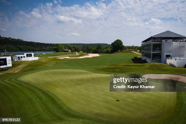 Course scenic view of the 15th hole green during the championship match at the World Golf Championships - Dell Technologies Match Play at Austin...