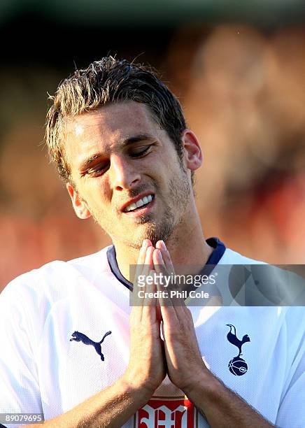 David Bentley of Tottenham Hotspur during a Friendly match between Bournemouth and Tottenham Hotspur at Fitness first Stadium on July 17, 2009 in...