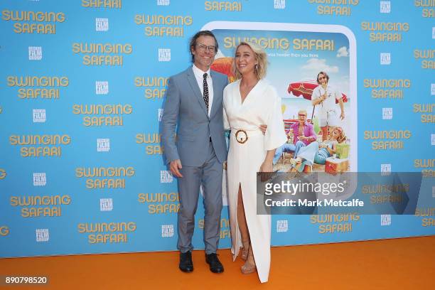 Guy Pearce and Asher Keddie attend the world premiere of Swinging Safari on December 12, 2017 in Sydney, Australia.