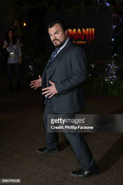 Jack Black attends the premiere of Columbia Pictures' "Jumanji: Welcome To The Jungle" on December 11, 2017 in Hollywood, California.