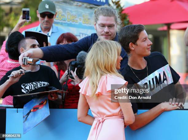 Kylie Minogue attends the world premiere of Swinging Safari on December 12, 2017 in Sydney, Australia.