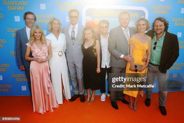 The cast of Swinging Safari attend the world premiere of Swinging Safari on December 12, 2017 in Sydney, Australia.