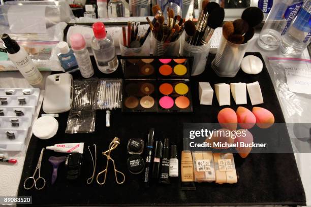 General view of atmosphere backstage at the L*Space by Monica 2010 fashion show during Mercedes-Benz Fashion Week Swim at the Cabana Grande at The...