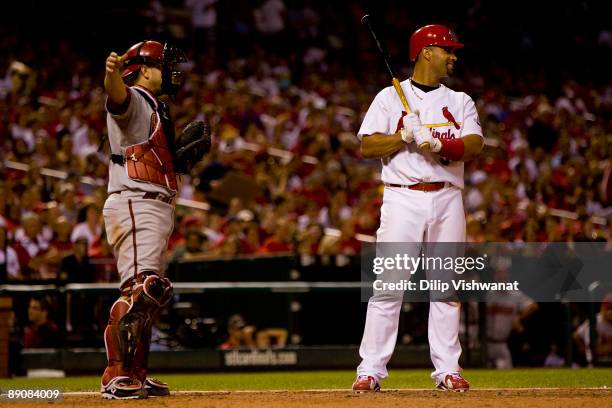 Albert Pujols of the St. Louis Cardinals is intentionally walked against the Arizona Diamondbacks on July 17, 2009 at Busch Stadium in St. Louis,...