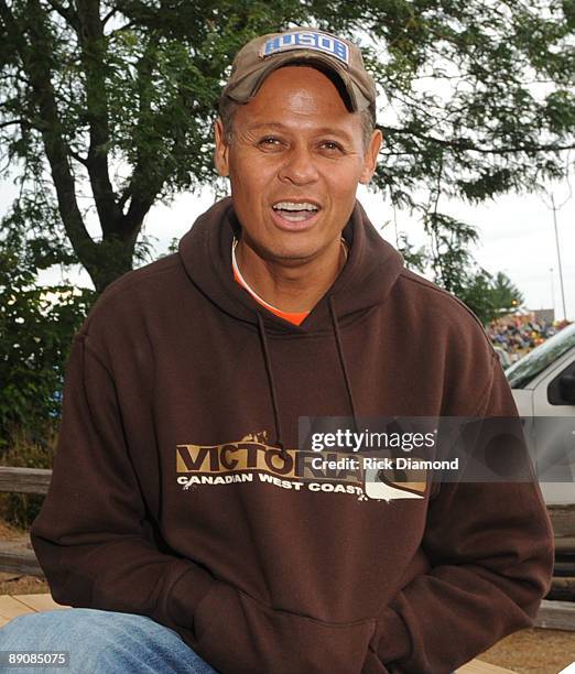 Singer/Songwriter Neal McCoy backstage at the 17th Annual Country Thunder USA music festival on July 17, 2009 in Twin Lakes, Wisconsin.