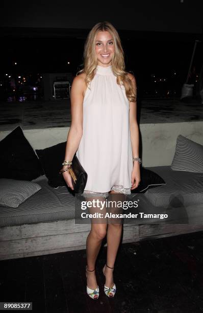 Whitney Port poses for a photo during Mercedes Benz Fashion Week Swim at The Raleigh on July 17, 2009 in Miami, Florida.