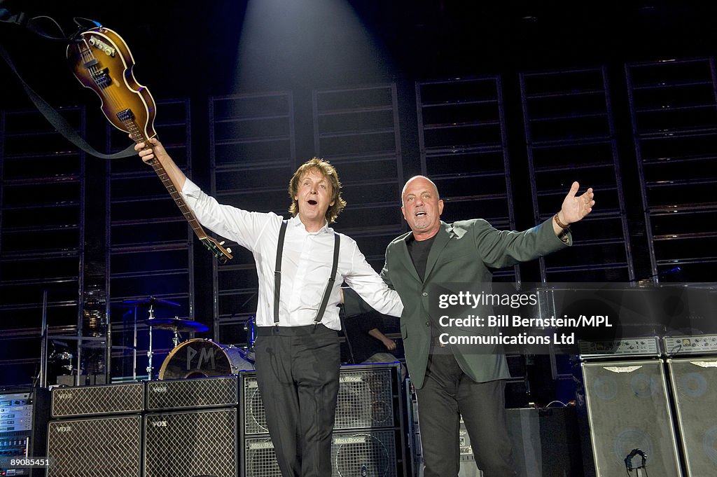 Paul McCartney Performs At Citi Field - Summer Live '09 and is joined onstage by Billy Joel