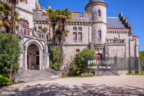 abbadia castle, hendaye, united kingdom - bayonne imagens e fotografias de stock