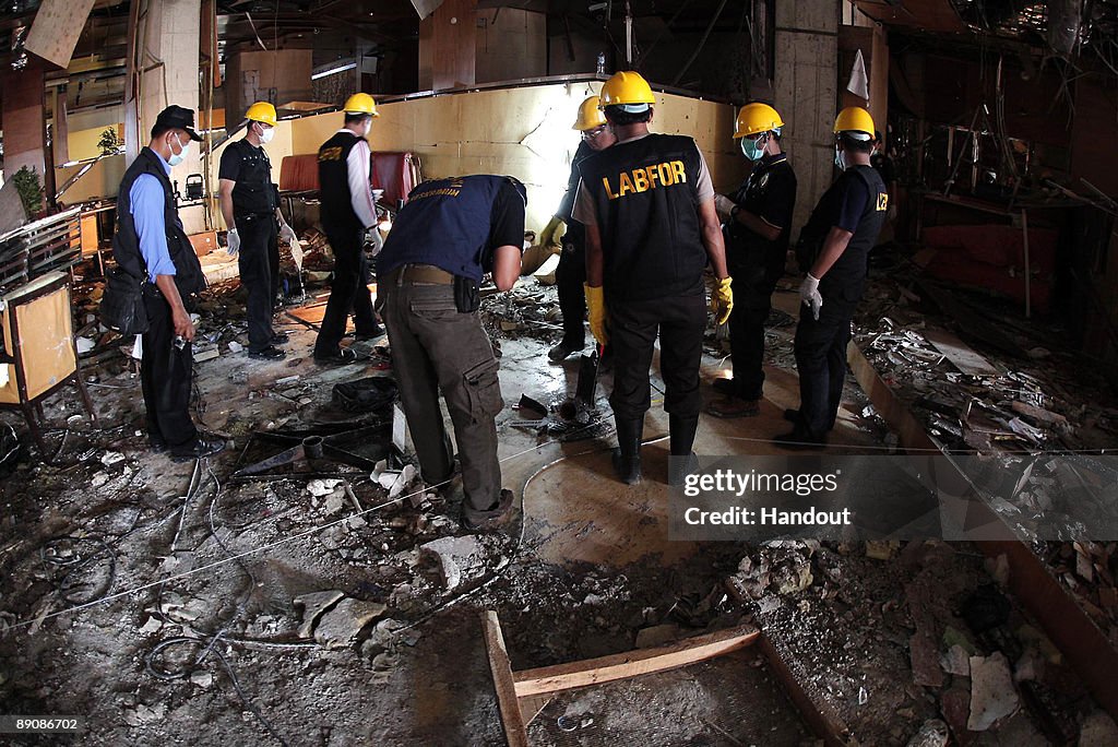 Jakarta Mourns Following Yesterday's Hotel Bombings