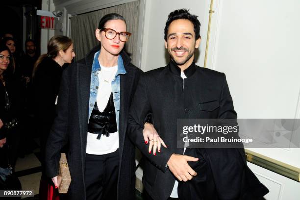 Jenna Lyons and Amir Arison attend the New York premiere of "Phantom Thread" After Party at Harold Pratt House on December 11, 2017 in New York City.